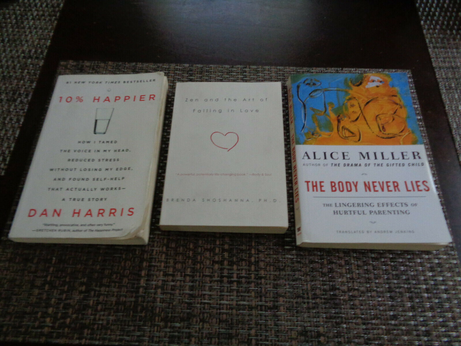 3 Self Help Books: Zen & The Art Of Falling,10% Happier, Body Never Never Sleeps