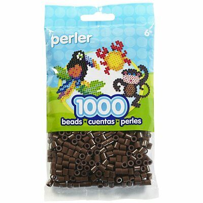 1000 Perler Brown Color Iron On Fuse Beads : 80-19012