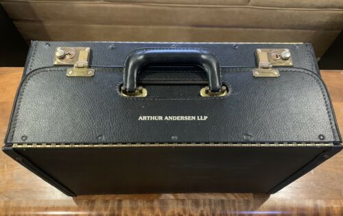 Arthur Andersen Llp Leather Briefcase Enron