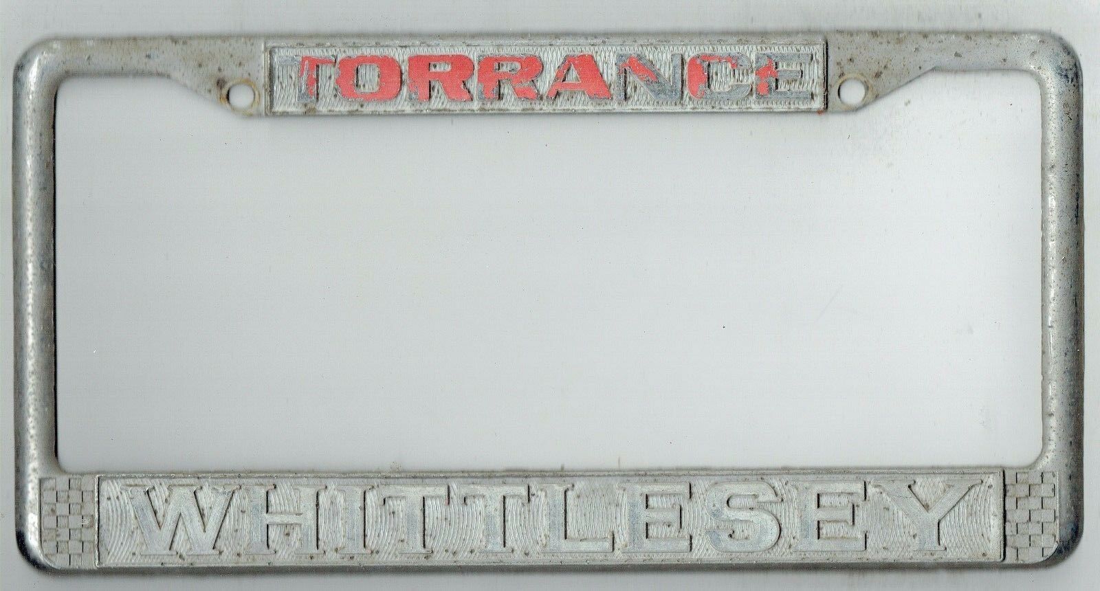 Rare Torrance California Whittlesey Jaguar Vintage Dealer License Plate Frame