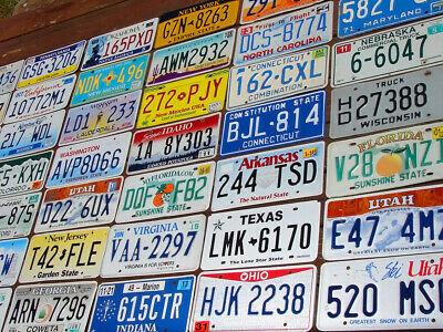 Set Of 30 License Plates All Different Styles - Tags Lot Art Craft