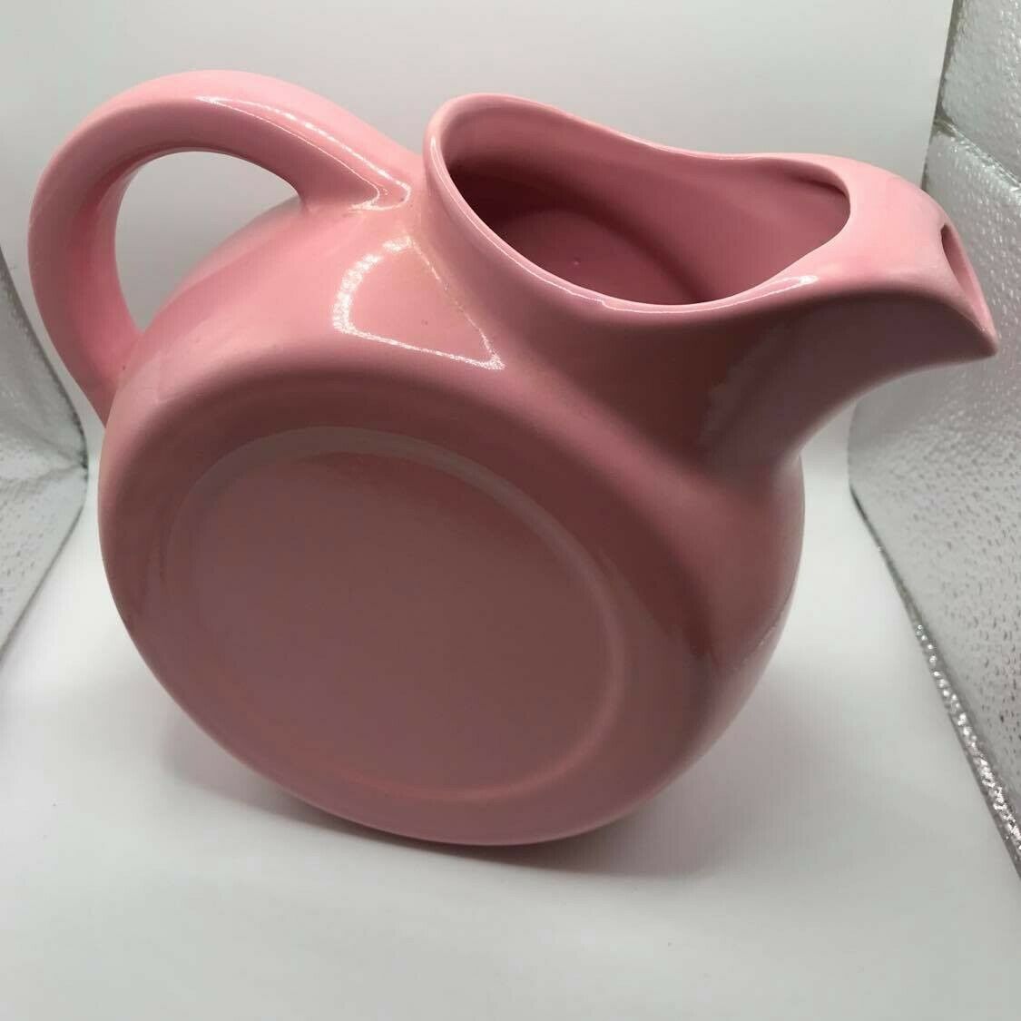 Vintage Coors Mello Tone Pottery Pink Disc Pitcher