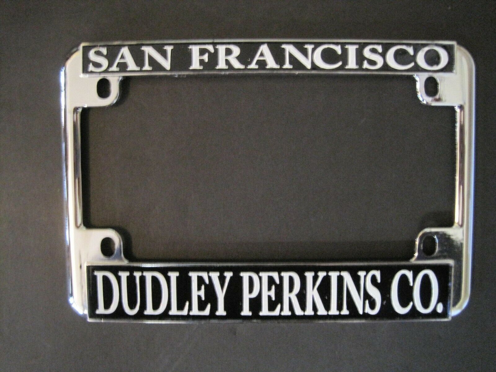 Dudley Perkins Harley Davidson Motorcycle San Francisco License Plate Frame Nos
