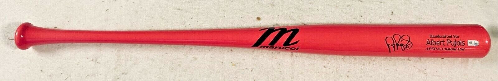Albert Pujols Signed Marucci Mother's Day Game Model Bat Beckett Bas Witnessed