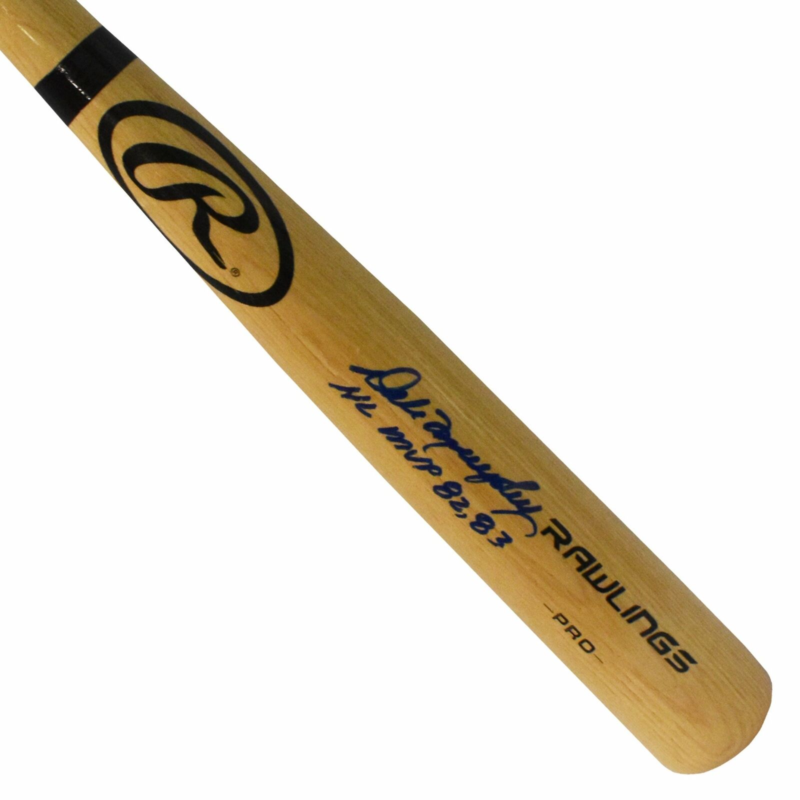 Dale Murphy Signed Inscribed 82-83 Nl Mvp Rawlings Baseball Bat Blonde (psa)