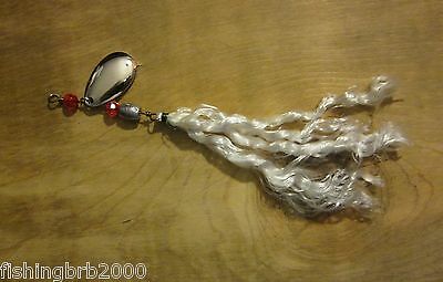 Gar Catcher Rope Lure With Spinner Blade - Handmade In The Usa - White
