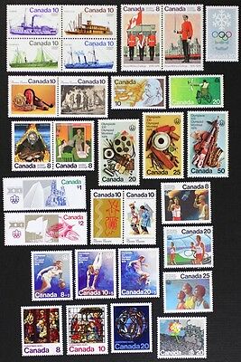 Canada Postage Stamps, 1976 Complete Year Set Collection, Mint Nh, See Scans