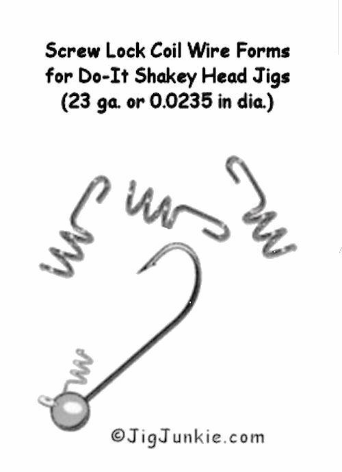 Screw-lock Wire Forms For Do-it Shaky Head Molds (100, 500 & 1000 Pack Sizes)