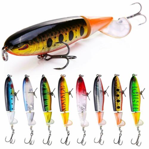 Whopper Plopper Topwater Floating Fishing Lures Rotating Tail For Bass Pike Chub