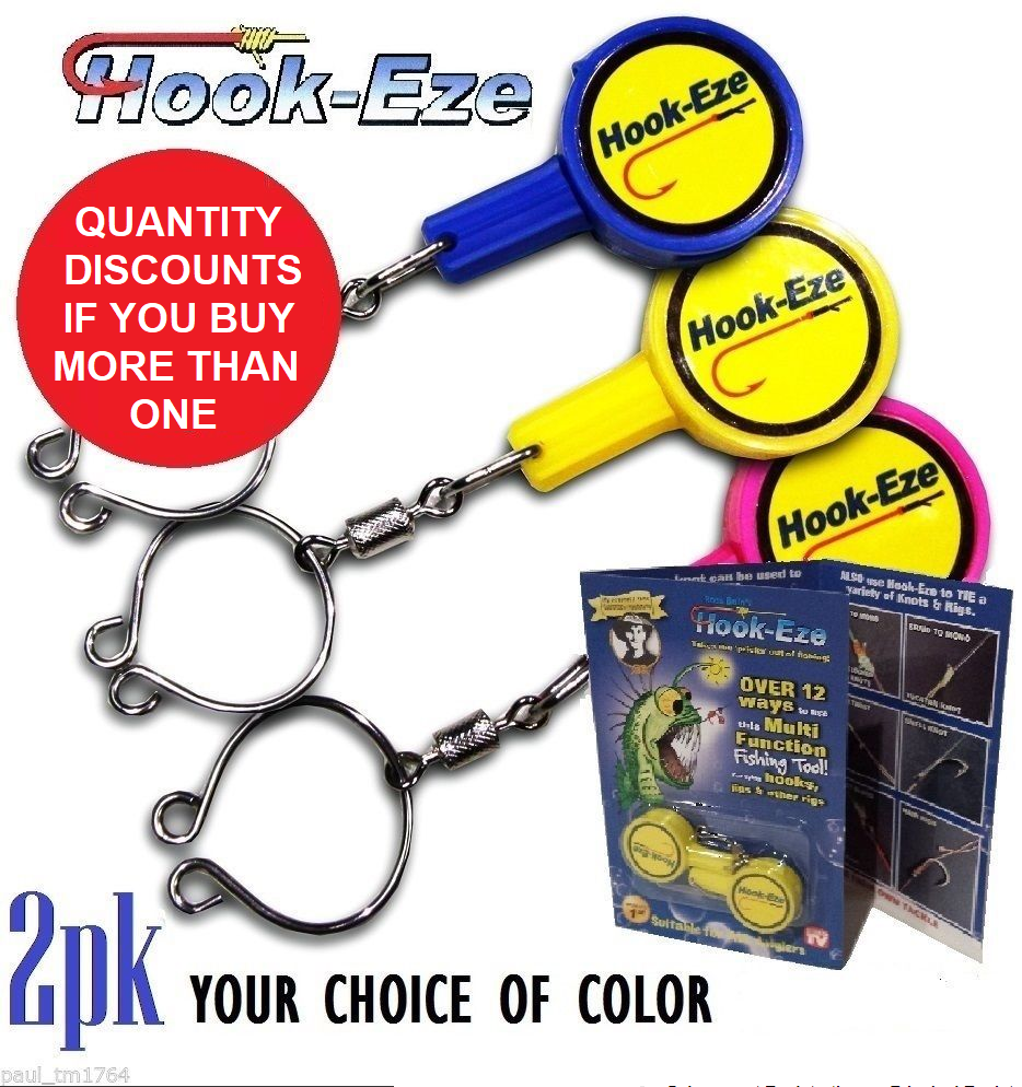 Hook-eze New, Un-opened 2pk Choice Of Colors. Hookeze Safety Tying Device