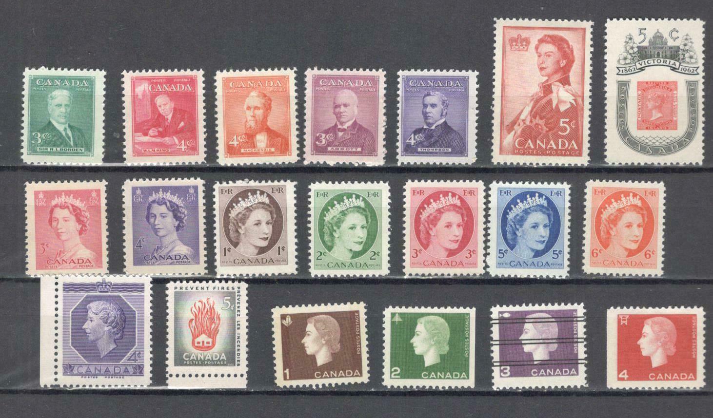 Canada 20 Stamps Mnh...................................................at21-0011