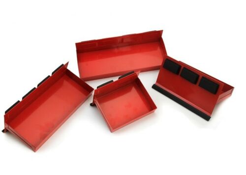 4pc Magnetic Tool Tray Shelf Toolbox Set Bin Storage Cabinet Van Workshop New