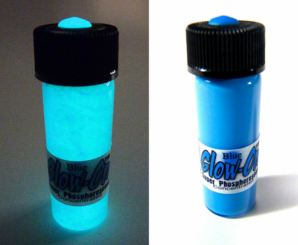 Glow-on Blue Glow Paint For Gun Sights, Fishing Lures, 4.6 Ml Vial, Bright