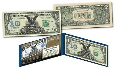 1899 Black Eagle Two Presidents One-dollar Silver Certificate New Modern $1 Bill