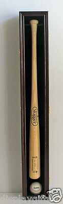 Baseball Bat Display Case Holder Wall Cabinet , Locks, Uv Protection, B001vh-ma