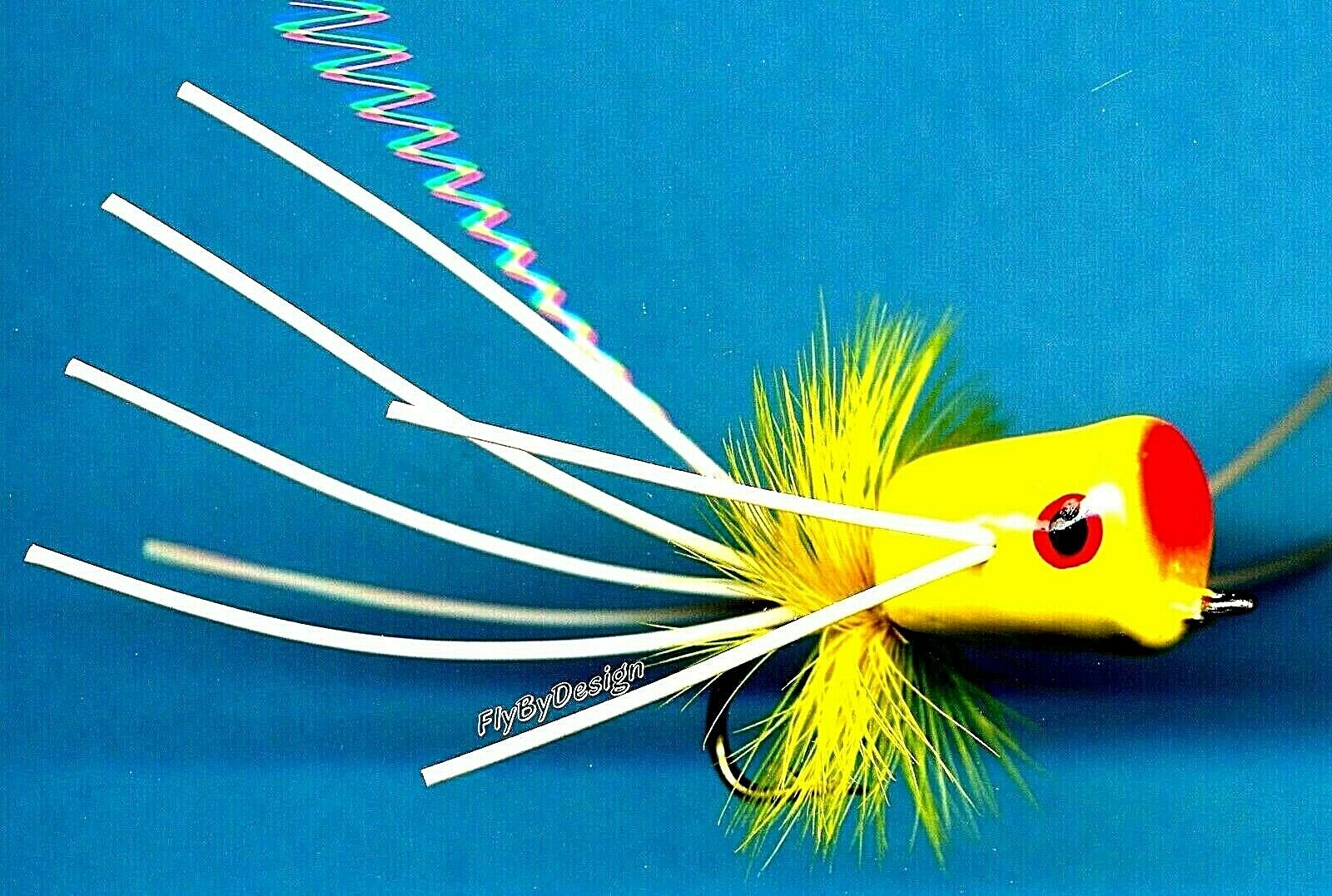 Yellow Bass / Bream Popper Fly Fishing Flies - Your Choice Of Hook Size & Qty