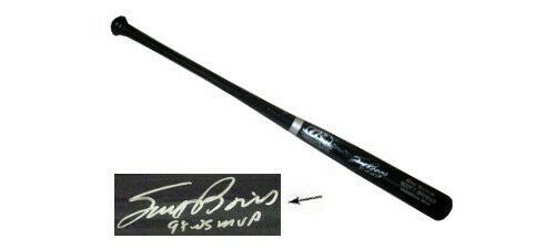 Scott Brosius Signed Rawlings Black Big Stick Name Engraved Bat 98 Ws Mvp - Leaf